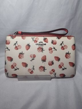 Coach Strawberry Large Wristlet